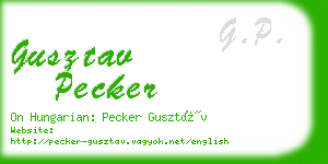 gusztav pecker business card